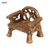 Ornament Succulents Bonsai Fairy Garden Decor Micro Landscapes Mini Bench Park Chair Figurines Miniature Stools Table