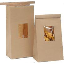 Grease Proof Baking Bags with Window Grease Proof Kraft Paper Bags 50 pcs 5x2.95x9.45 inches Tin Lock Bags, Window Coffee Bags Popco - PJ