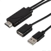 1080P USB Female to HDMI Male HDTV Video Adapter Cable for Android IOS Smartphone and Tablet A-F Edition 1129