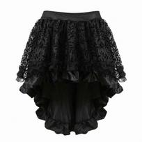 Retro Gothic Pirate Skirt for Women Mesh Cosplay Costume Punk Style S ruda
