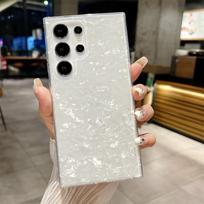 Prabangus Blizgantis Svajonių Kriauklių Marmuro dėklas Samsung S24 Ultra S23 S22 Plus S21 S20 FE Note 20 10 A55 A35 A25 Atsparus smūgiams dangtelis For S20 gray