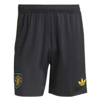 Adidas Originals Manchester Aeroready United 25/26 Third Fan Version Sports Quick-Dry Simple Striped Football Pants Men Bottoms JI7420 S