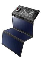ELECOM saulės įkroviklis su 3 saulės panelėmis, 2 prievadais, 1 sulankstomas, skaitmeninis, pakabinamas, juodas, MPA-S03BK, 21W, Panelės, [1 USB-C / USB-A], Ampermetras, Atrama, Kišenė, Skylė, juoda