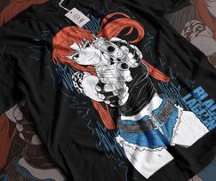 Black Lagoon Revy T-shirt Manga Strip Girl Anime Manga Gifts Shirt Tee All Size S