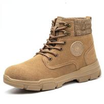 High-top Labor Insurance Shoes Men's Anti-smashing Anti-piercing Steel Toe Head Welder Fireproof Winter Warm Old Insurance Boots 36
