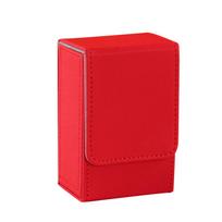 Trading Card Deck Box Card Organization Carrying PU Leather Collectible Game raudona