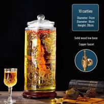 Stiklinis fermentavimo indas naminiam vynui 5L brown