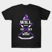 Men Black Print T-shirt Stranger Things 3: Will The Wise (Grunge Style) No-Cut Transfer Paper Print Cotton Tshirt M juoda