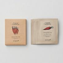 SKINFOOD Carrot Carotene Calming Water Pad Set (2 Pads x 5 Packs), Travel Size Soothing Mask, K-Beauty