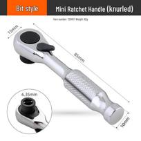 Compact Dual-Head Ratchet Wrench with Quick-Release Screwdriver Function