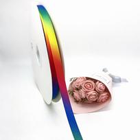 5 Meters Grosgrain Ribbon Rainbow Multicolor Ribbons for Hair Bows Gift Wrapping Wedding Decoration Sewing Fabric DIY Crafts 5 Meters
