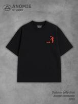 Y2K black YUNG LEAN & Sad Boys print T‑shirt 4XL