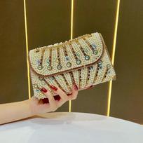 Pearl Underarm Bag - Cocktail Water Droplet Chain Small Square Bag Clutch Handbag Shoulder Strap Evening Bag auksas