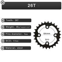 2*10S Bicycle Chainring 104/64BCD MTB Chainring 26T 38T Double Speed Mountain Bike Chainwheel For 20Speed Bike Crankset