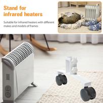 Metal Infrared Heated Plate Racks Universal Heating Panel Standing Legs with Wheels Easy To Install Heating System Accessories 1pc
