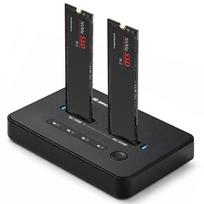 Qoltec 52366 M.2 NVMe SSD prijungimo stotelė | PCIe | USB-C | 20Gb/s | DUAL 2 x 8 TB | Klonavimas neprisijungus