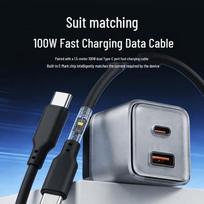 Lenovo 65W GaN Dual-Port USB-C Laptop Charger