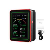 15-in-1 Air Quality Monitor Large Screen Indoor CO/CO2/HCHO/TVOC/AQI/PM0.3/PM1.0/PM2.5/PM10/Thermometer Humidity Monitor juoda