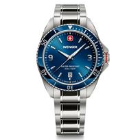 WENGER EXECUTIVE Stainless Steel Case Blue Stainless Steel Quartz 200m Water Analog Executive Men's Watch, (316L), Dial, Bracelet, Movement,