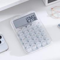 Elegant Transparent Body Large Display Financial Calculator With Mechanical Keys balta