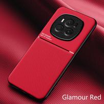 Magnetic PU Leather Case For Honor Magic 6 Pro Back Cover Matte Silicone Full Protection Phone Case For Honor Magic6 Pro 5G 6Pro Honor Magic 6 Pro raudona