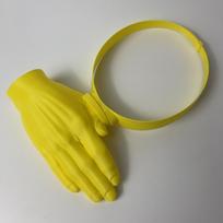 Creative Sun Shield Palm Sunshade Adjustable Small Hand 3D Palm Sun Hat 3D Printed Mini Cap Hand Shape Sun Visor Outdoor geltona