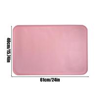 61x40cm Silicone Painting Mat Washable Art Pad With Raised Sides DIY Craft Tray For Resin Pouring Clay Work, Mold Casting rožinė