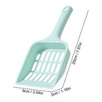 Ergonomic Cat Litter Scoop Long Handle Non-Stick Shovel Heavy Duty Poop Scooper for Cats, Home Pet Shop Apartment, Easy Clean mėlyna