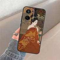 Japanese Art Kimono Tattoo Case For Realme GT6 GT7 Pro C65 C67 C61 C53 C55 C51 C25 C63 C71 C75 15 11 12 13 14 Pro Plus Realme C31