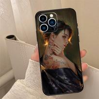 Japanese Art Kimono Tattoo Phone Case For iPhone 16 15 14 13 11 12 17 Pro Max mini 15 16 Plus 16e 17 Air Cover Coque iPhone 13