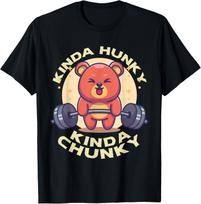 Funny Kinda Chunky Kinda Hunky Bodybuilding Gym Powerlifting  unisex T-Shirt Mens Womens Tees Top M