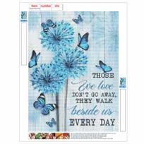Butterflies 5D Diamond Painting Full Round Drill Mosaic Diamond Embroidery Belief in Heart Cross Stitch Kits Home Decor Home Decor Round 30x40cm