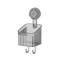 Punch Free Suction Cup Shelf Wall Mounted Bathroom Shower Basket Shower Storage Rack  Home S pilka