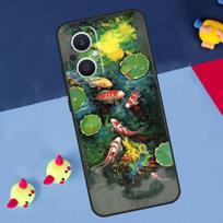 Koi Carp Fish Painting For OPPO Reno 12F 13F 14F 11F 10 11 12 13 14 Pro 8T 7 8 Lite OPPO Find X9 X8 X6 X5 Pro Case OPPO Reno7 Lite