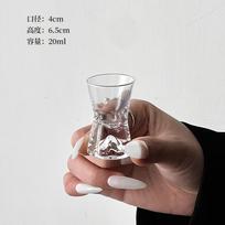 Vintage-style Bamboo-joint Mountain-view Cup Sake Cup Small Home Used Baijiu Cup Small Tea Cup Glass Cup 20-80ml