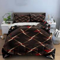 Geometric Design Three-Piece Set Decor Multiple Sizes Kid'S And Adults' Bedroom Exquisite 3Pc Bedding Set, Gift EU Twin 135X200cm&set