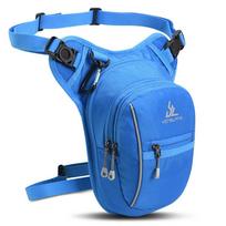 Waterproof Thigh Belt Pack Hip Bum Motorbike Leg Bag Motorcycle Drop Bag  Outdoor Travel mėlyna