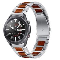 22mm Metal strap For Samsung Galaxy Watch 3 Gear S3 Huawei Watch 4/3/GT4-3 Amazfit GTR/Stratos Strap Wooden Bracelet Accessories for 22mm sidabras