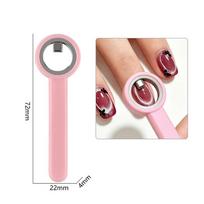 Upgrade Hollow Cat Eye Magnet Cat-Eye Nail Halo Style DIY Strong Power Ring Portable Creation Nail Tool Magnetic Nail Magnet rožinė