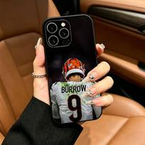 Football-Sports Joe Burrow 9 Phone Case For iPhone 17,16,15,14,13,12,11 Pro Max,16/15/14Plus,XS Soft Black Cover iPhone15