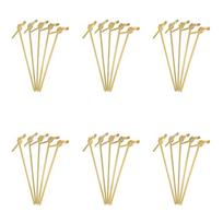 ABBY-1800 Pack Bamboo Cocktail Picks Cocktail Toothpicks Bamboo Skewers Toothpicks For Appetizers 4 Inch