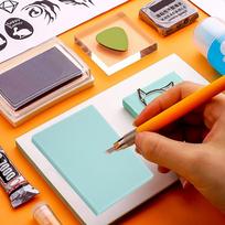 Thin Engraving PVC Rubber Stamp Carving Block 15 x 10 x 0.8cm Rubber Carving Block  Postcard mėtinė