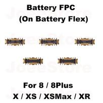5pcs Battery FPC Connector For iPhone X XS XR 11 12 13 14 15 16 Pro Max 8 Plus Inner Battery FPC Clip Plug Flex Cable Parts 5x 8 X Series Flex