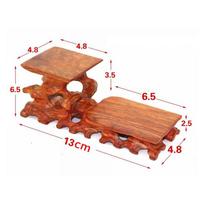 1PC Wooden Tea Table Teapot Cup Base Vase Decor Display Stand Bonsai Statues Stone Pedestal Display Wooden Base Serving Tray