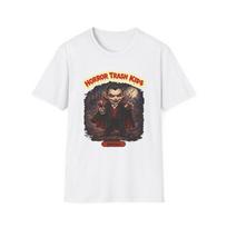Horror Trash Dracula Unisex T-Shirt | Vampire Retro Graphic Tee S