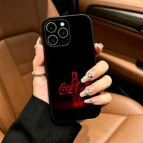 Hot C-Coca Drinks C-Cola Phone Case For iPhone 12 13 14 15 16 17 Pro Max, Lightweight and practical Soft Black Cover iPhone12PRO