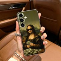 Aesthetic Funny David Mona Lisa Phone Case For Samsung Galaxy A71,A70,A52,A51,A40,A30 Transparent Cover Samsung a12