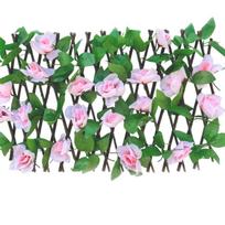 Adjustable Artificial Leaf Privacy Fence Rose Expandable Privacy Fence  Home Rose Flower
