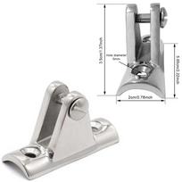 Concave Base Mount Bimini Top Fitting 316 Stainless Steel Deck Hinge Boat Accessories  Marine Boat sidabras