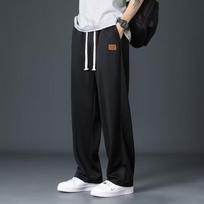 Men's Loose Casual Sweatpants with Elastic Waistband and Side Pockets M